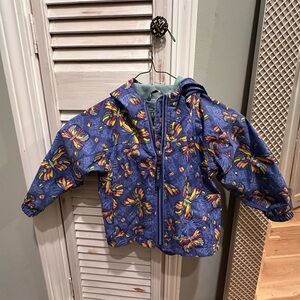 L.L.Bean Butterfly Print Rain Jacket (2T)